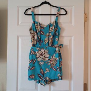 FINAL SALE: Band of the Free Tropical Sarong Wrap Romper Dress XS